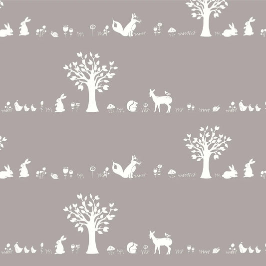 Lunalay Organic Cotton Mattress Cover - Woodland Creatures Mushroom
