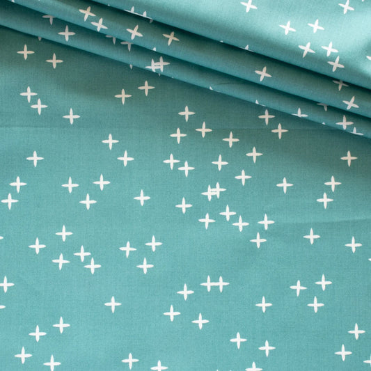 Lunalay Organic Cotton Mattress Cover - Star Teal