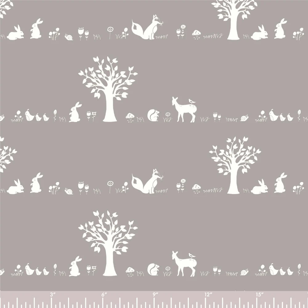 Lunalay Organic Cotton Mattress Cover - Woodland Creatures Mushsroom